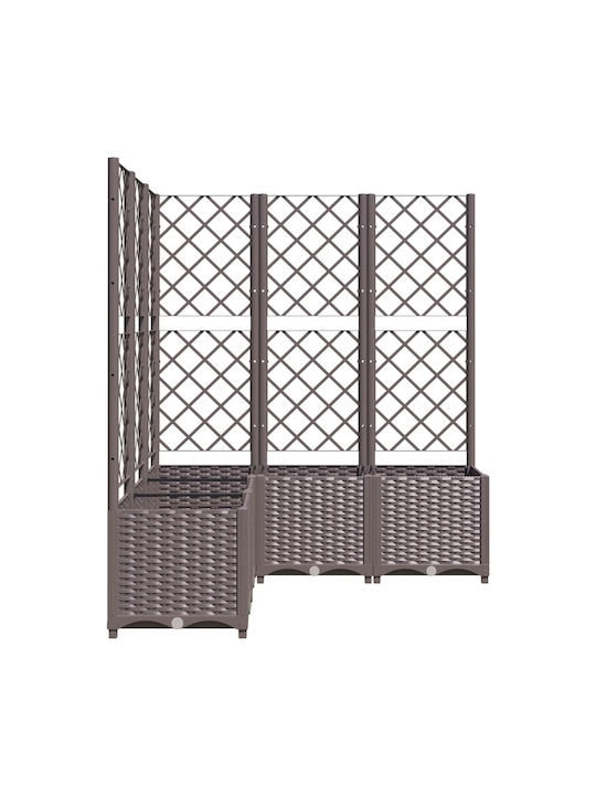 vidaXL Planter Box Plastic Brown 120x120x136cm.