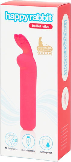 Happy Rabbit Vibrator Geschoss Wiederaufladbare Vibrationskugel 11.3cm Pink