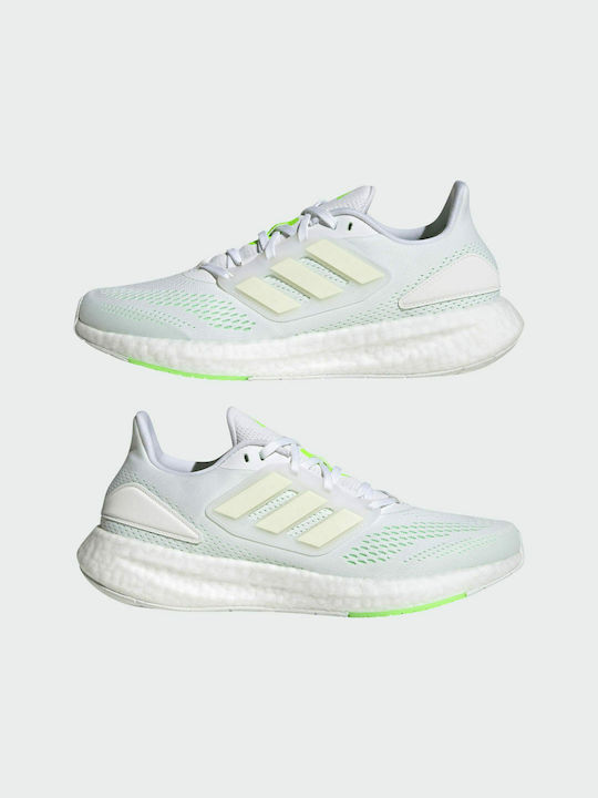 Pureboost 22 Sport Shoes Running Cloud White / Beam Green
