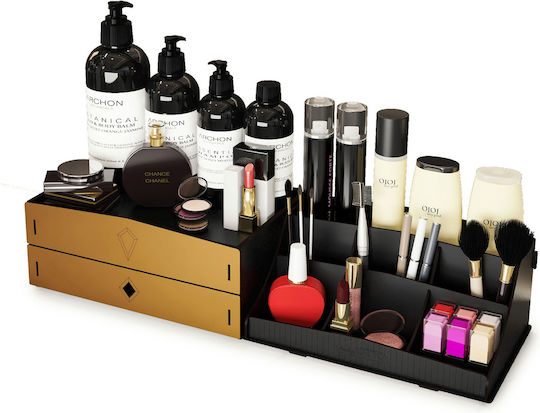 HomeMarkt Organisator von Kosmetik Mit Schubladen & Trennzeichen Schwarz