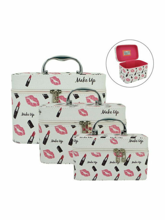 Marhome Plastic Jewellery Box with Mirror White