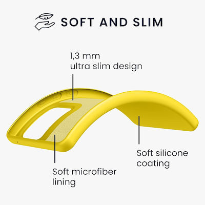 KWmobile Soft Flexible Rubber Umschlag Rückseite Silikon Vibrant Yellow (Galaxy A53) 58051.165