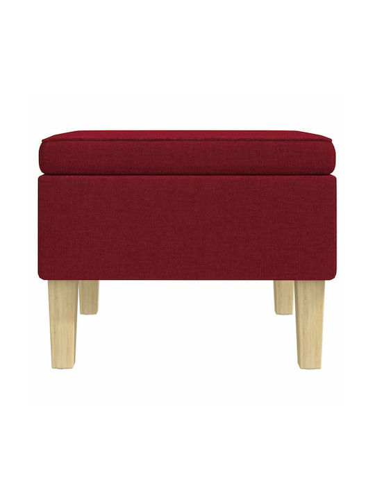 Fabric Burgundy Footstool 55x54.5x42cm