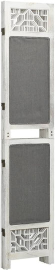 vidaXL Dekorativer Raumteiler Stoff mit 3 Paneelen Grey 105x165cm
