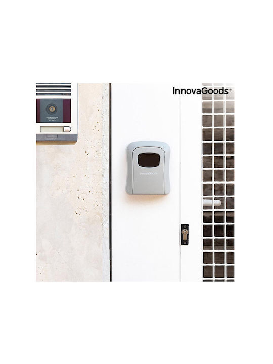 InnovaGoods Lork Wall-mounted Combination Key Holder Metallic with Combination Dial 8.5x4x11.3cm