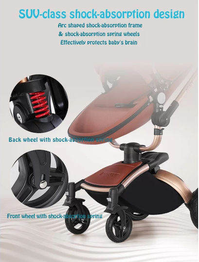 Agape 360° Adjustable 2 in 1 Baby Stroller Suitable for Newborn Pink