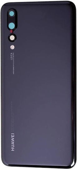 Replacement Back Cover with Camera Holder Black for Huawei P20 Pro