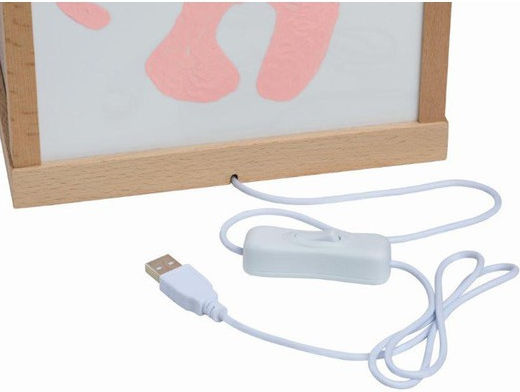 Baby Art Keepsake Imprint Family Light made of Wood