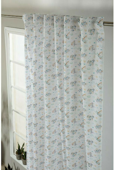 Teoran Kinder Vorhang Oliver mit Borte Mehrfarbig 52012076 140x260cm