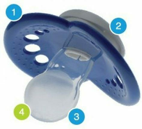 Mam Orthodontic Pacifiers Silicone Night Bear - Blue for 16+ months 2pcs