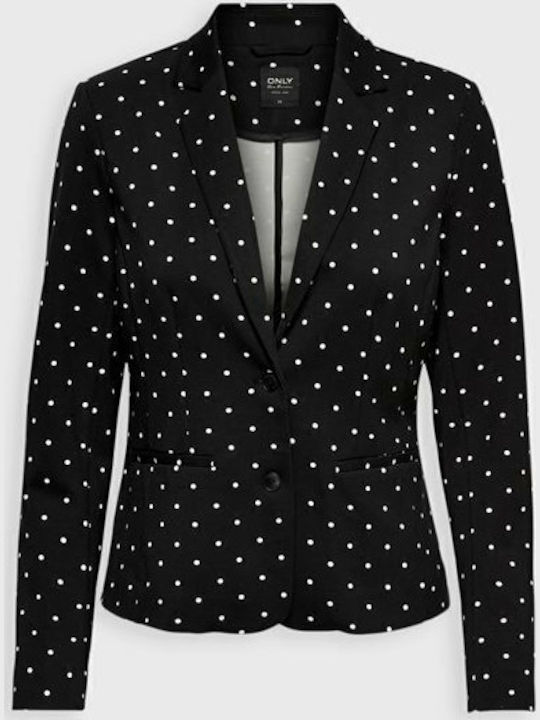 Only Women's Waisted Blazer Black