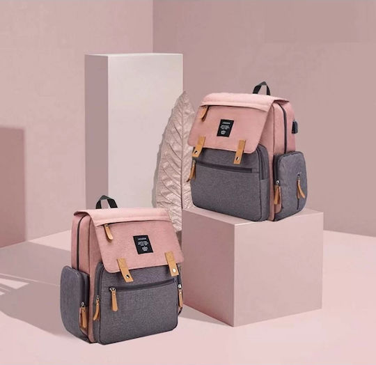 Lequeen Diaper Bag Grey 35x25x39cm.