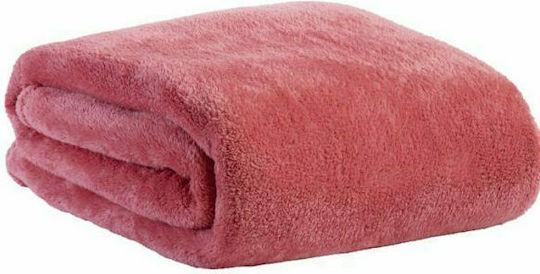Nef-Nef Homeware Samt Kinderdecke Nasty Koralle 160x220cm