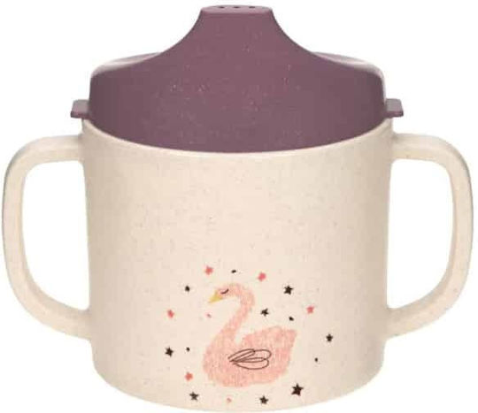 Laessig Little Water Swan Educational Sippy Cup Plastic with Handles Beige for 6m+m+ 150ml