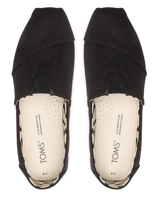 Recycled Cotton Alpargata Men's Espadrilles in Black Color