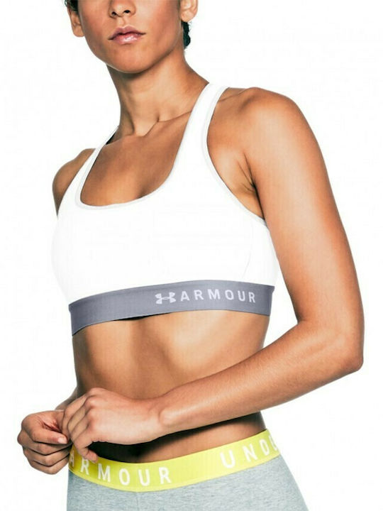 Basic Mid Crossback Frauen Sport-BHs Sport-BH Weiß