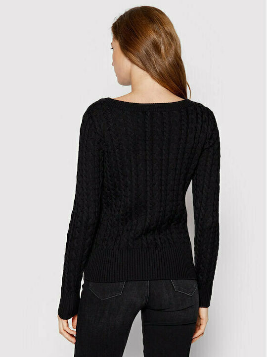 Guess Women's Long Sleeve Sweater Cotton Black