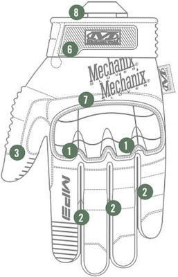 Mechanix Wear M-Pact 3 Glofe Coyote In Beige Colour