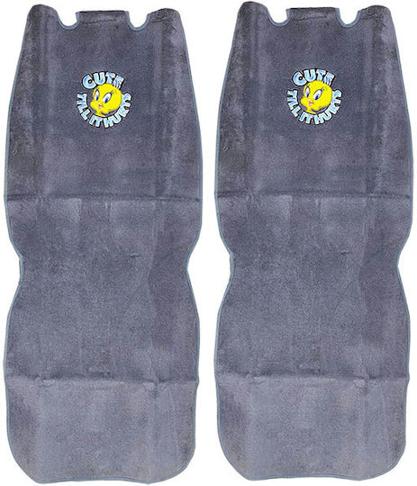 Carner Front Car Covers 2pcs Towel Tweety Gray