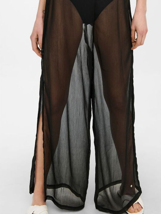 Only Women's Pants Beachwear in Black color