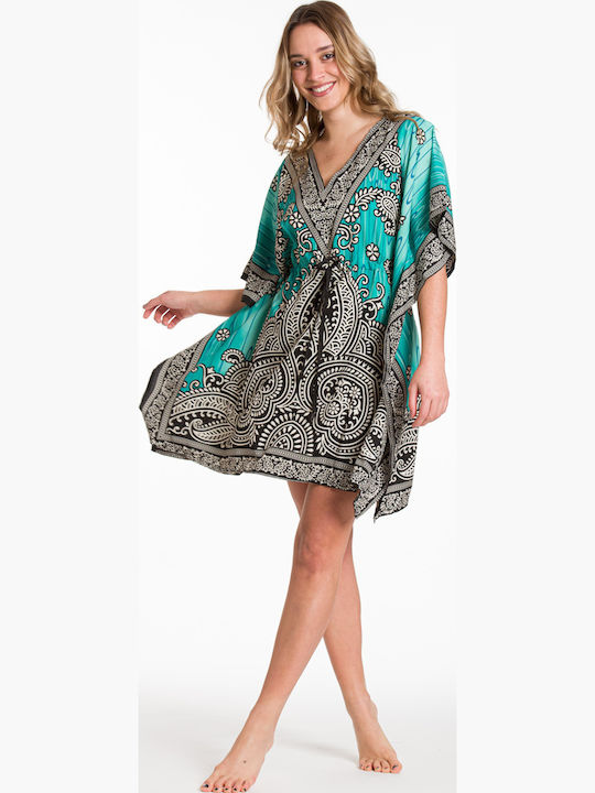 Rima Beachwear Women's Mini Caftan Beachwear Green
