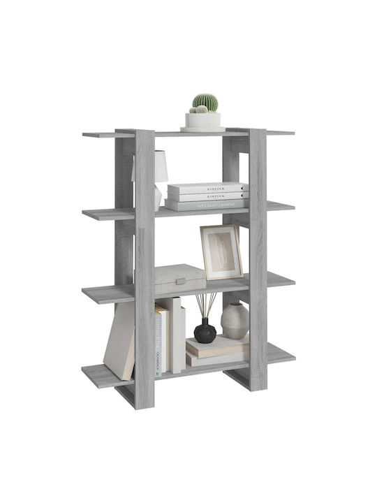 Grey Bookcase 100x30x123.5cm
