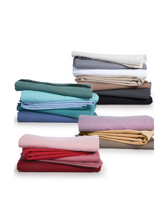 Nef-Nef Homeware Basic Pillowcase Set with Envelope Cover Mocca 52x72cm.