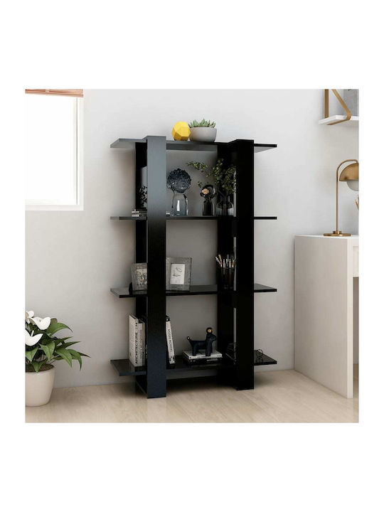 Bibliotecă Negru 80x30x123.5cm