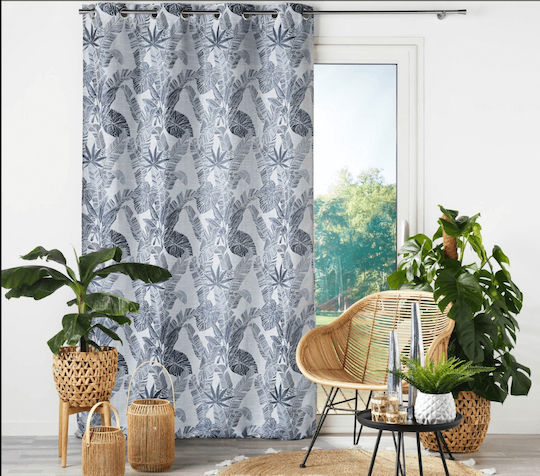 Kipper Curtain with Grommet Cocoon Grey 140x260cm
