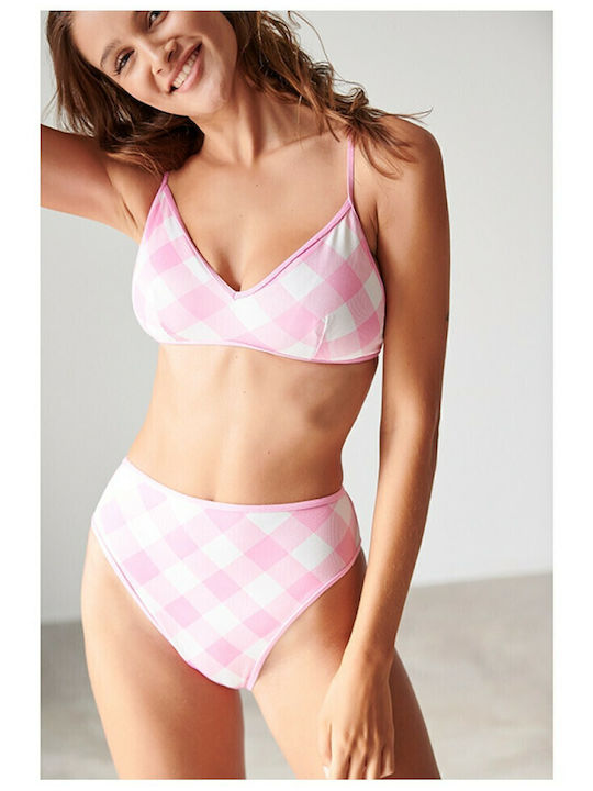 Bikini Slip Ψηλόμεσο Ροζ