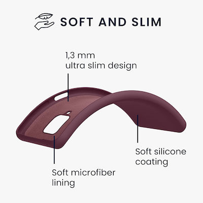 KWmobile Soft Flexible Umschlag Rückseite Silikon Bordeaux Violet (Redmi Note 9S / 9 Pro / 9 Pro Max) 56562.187