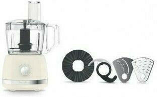 Moulinex Multifunctional Food Processor 600W with Pot 2.4lt and Jug Blender Beige