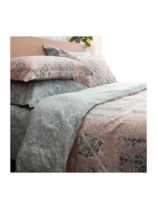 Vesta Home Σετ Παπλωματοθήκη Βαμβακοσατέν Υπέρδιπλη με 2 Μαξιλαροθήκες 230x240cm Mistral 02