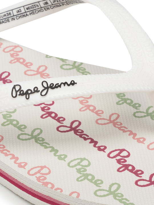 Rake Printed Frauen Flip Flops in Weiß Farbe