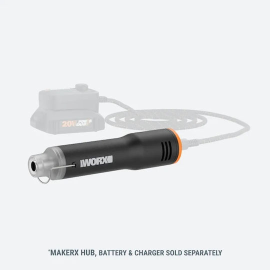 Worx WX743.9 Makerx Heißluftpistole Solo mit Maximaltemperatur 260°C