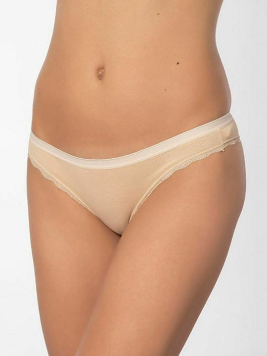 Agata Βαμβακερά Γυναικεία Slip MultiPack με Δαντέλα