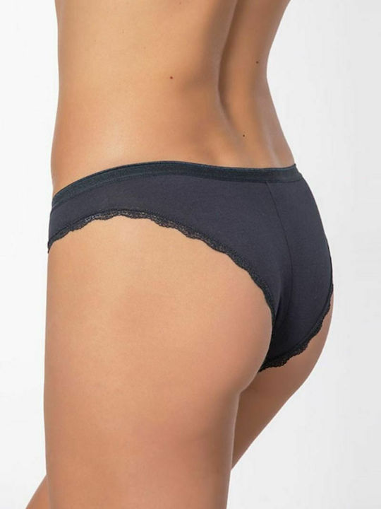 Agata Βαμβακερά Γυναικεία Slip MultiPack με Δαντέλα