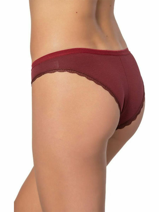 Agata Βαμβακερά Γυναικεία Slip MultiPack με Δαντέλα