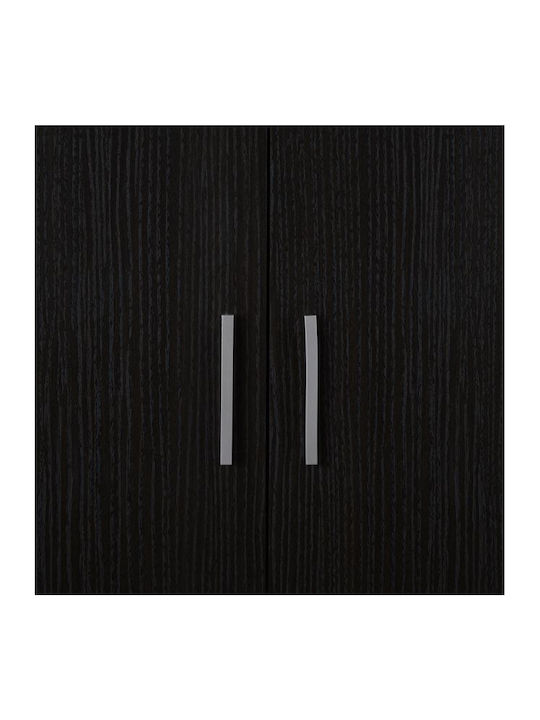Freebox Rectangular Loft Closet made of Particleboard in Black Color 120x42cm FB9352.01 1pcs