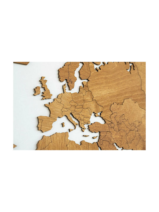 Wall Decor World Map Handmade Wooden 115x65cm