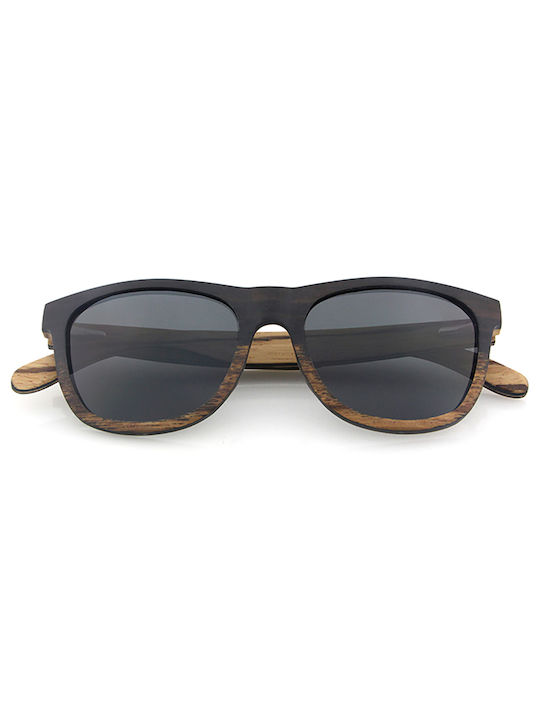Daponte Sonnenbrillen mit Braun Rahmen und Gray Polarisiert Linse DAP329EZ 4