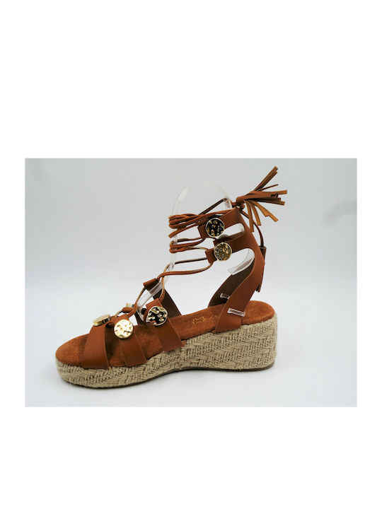 Envie Shoes Women's Ankle Strap Platforms Tabac Brown