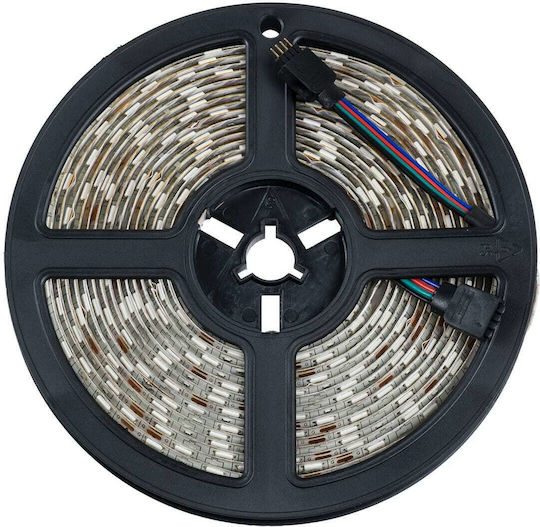 GloboStar Αδιάβροχη Ταινία LED 12V RGB Φως 2x5m Τύπου SMD5050 με Τροφοδοτικό & Τηλεχειριστήριο