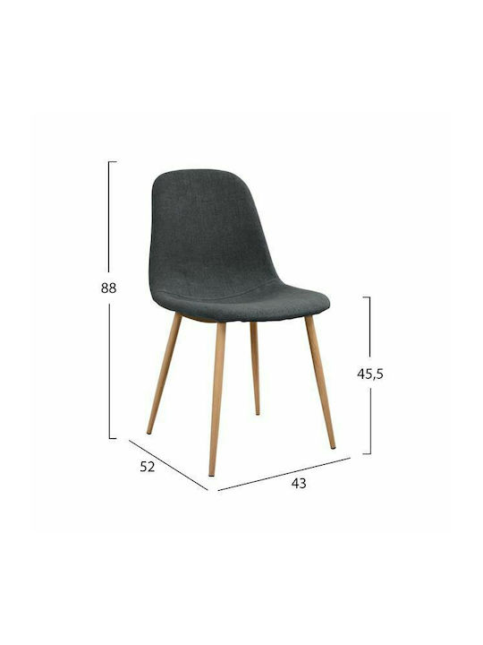 Leonardo Stühle Speisesaal Gray 4Stück 45x54x84cm