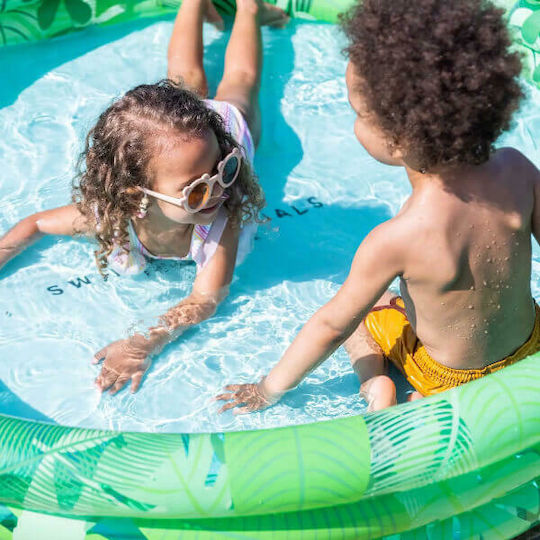 Swim Essentials Tropical Children's Round Swimming Pool 180lt Inflatable Green