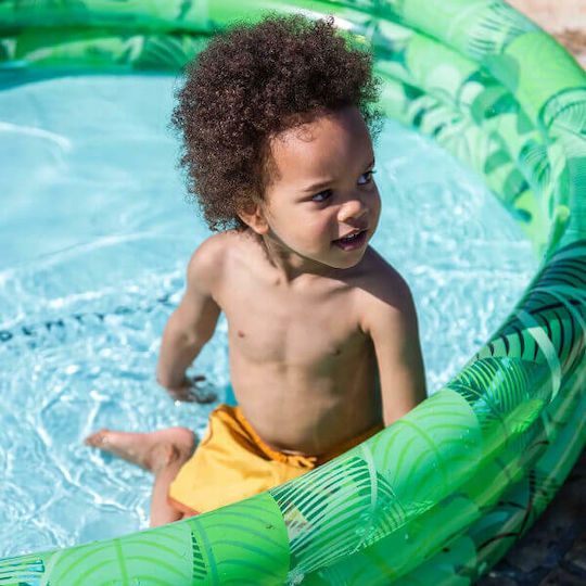 Swim Essentials Tropical Children's Round Swimming Pool 180lt Inflatable Green