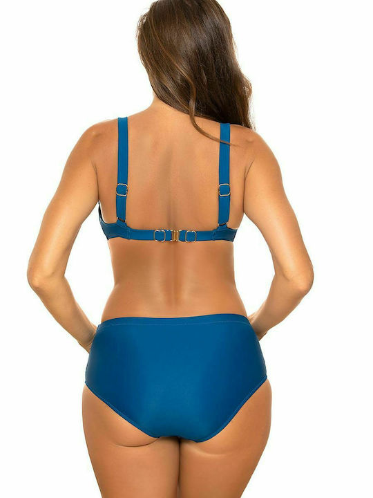 Marko Underwire Bikini Set Bra & Slip Bottom Blue