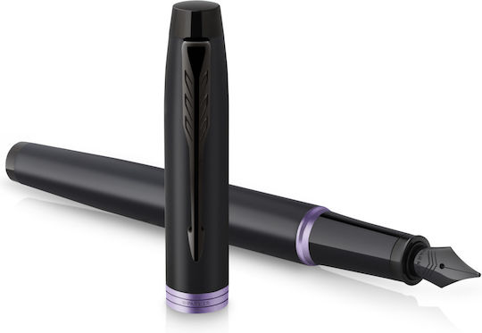 Parker Black Purple Vibrant Ring Set Writing Pen Medium Purple made of Brass