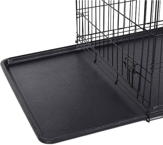 Feandrea Dog Wire Crate with 2 Doors Folding Metal 77.5x48.5x55.5cm