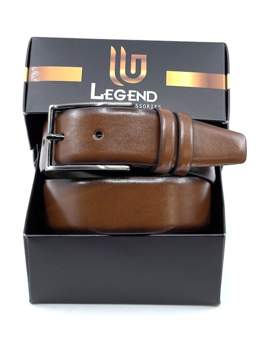 Legend Accessories Men's Artificial Leather Belt Tabac Brown